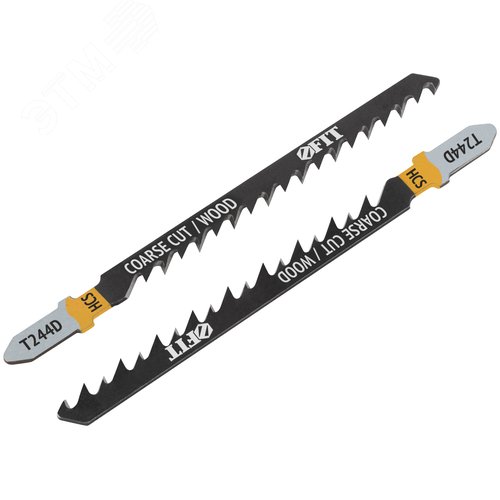 Полотна по дереву, HCS, разведенные, шлифованные зубья 100/74/4,2 мм (T244D), 2 шт. - фото 2