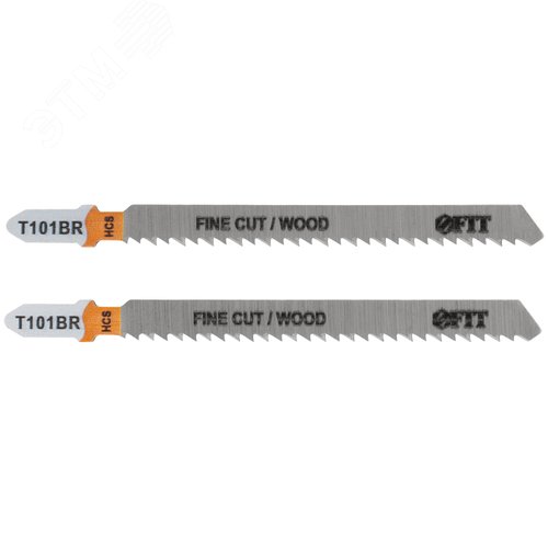 Полотна по дереву, HCS, шлифованные под свободным углом, реверсивные зубья, 100/74/2,5 мм (T101BR), 2 шт. - фото 1