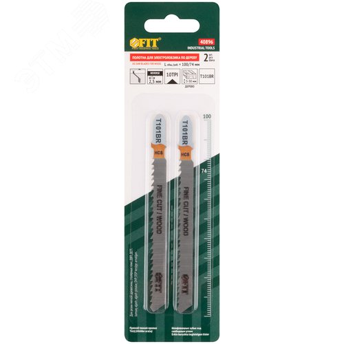 Полотна по дереву, HCS, шлифованные под свободным углом, реверсивные зубья, 100/74/2,5 мм (T101BR), 2 шт. - фото 3