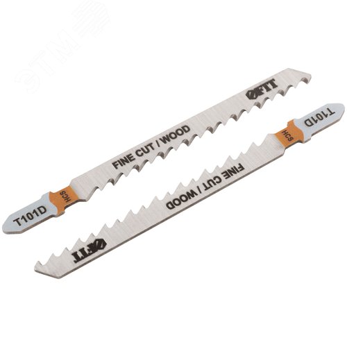 Полотна по дереву, HCS, шлифованные под свободным углом зубья, 100/74/4 мм (T101D), 2 шт. - фото 2