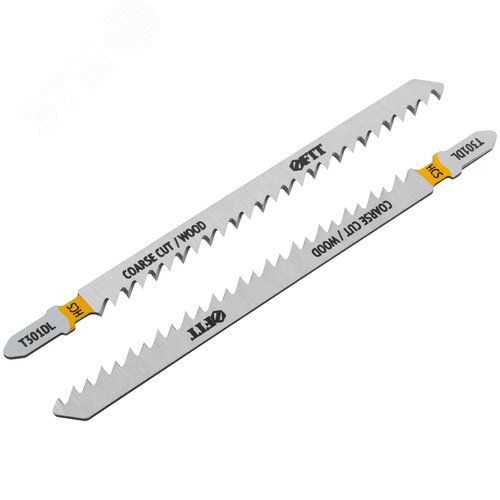 Полотна по дереву, HCS, шлифованные под свободным углом зубья, 132/106/4 мм (T301DL), 2 шт. - фото 2