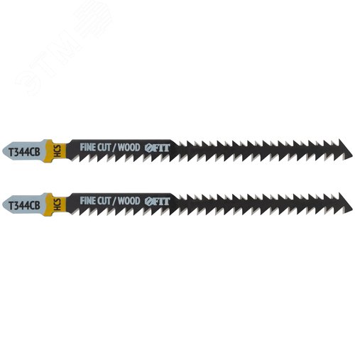 Полотна по дереву двусторонние, HCS, шлифованные под свободным углом зубья, 116/90 мм, T344CB, 2 шт. - фото 1