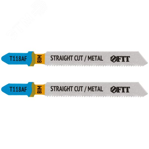 Полотна по металлу, Bimetal, фрезерованные, волнистые зубья, 76/51/1,2 мм (T118AF), 2 шт. - фото 1