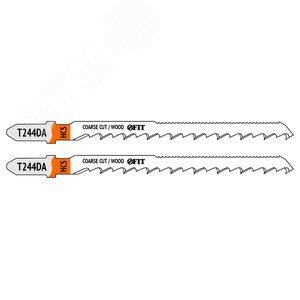 Полотна по дереву двусторонние, HCS, шлифованные под свободным углом зубья, 100/75 мм (T244DA), 2 шт. - фото 1