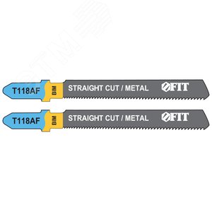 Полотна по металлу, Bimetal, фрезерованные, волнистые зубья, 76/51/1.1 мм (T118AF), 2 шт FIT