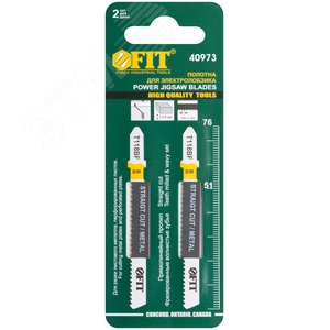 Полотна по металлу, Bimetal, фрезерованные, волнистые зубья, 76/51/2 мм (T118BF), 2 шт - фото 3