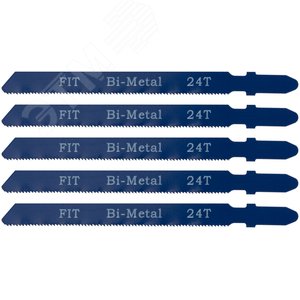 Полотна для э/лобзика по металлу Профи, европ.хвостовик, Bi-metal, 5 шт, 24 TPI