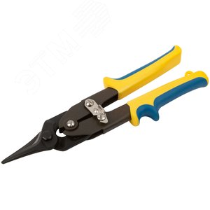 Ножницы по металлу усиленные CrNi Профи, прорезиненные ручки, прямые 260 мм 41574 FIT - 2
