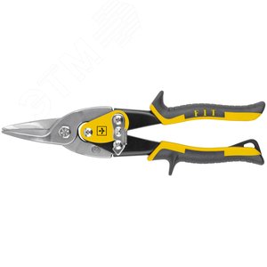 Ножницы по металлу усиленные CrMo Профи, прорезиненные ручки, прямые 250 мм