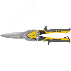 Ножницы по металлу усиленные CrMo Профи, прорезиненные ручки, удлиненные прямые 300 мм