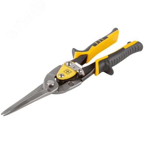 Ножницы по металлу усиленные CrMo Профи, прорезиненные ручки, удлиненные прямые 300 мм - фото 2