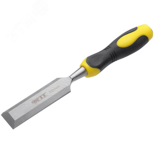 Стамеска Профи, двухцветная прорезиненная ручка 32 мм - фото 2