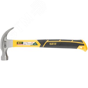 Молоток-гвоздодер, фиброглассовая усиленная ручка, Профи 28 мм, 450 гр. - фото 1