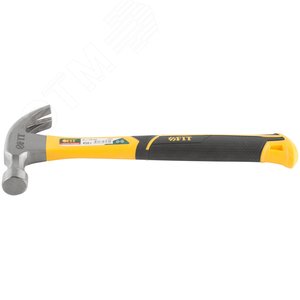 Молоток-гвоздодер, фиброглассовая усиленная ручка, Профи 28 мм, 450 гр. - фото 5