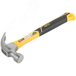 Молоток-гвоздодер, фиброглассовая усиленная ручка, Профи 30 мм, 570 гр. - фото 2