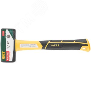 Кувалда кованая, фиберглассовая усиленная ручка Профи 1,5 кг - фото 6