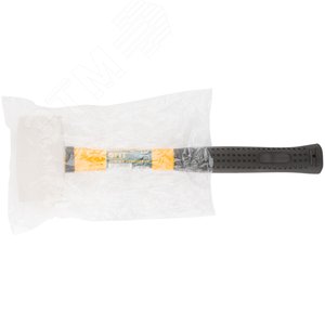 Киянка резиновая белая, фиберглассовая ручка 45 мм (230 гр) - фото 3