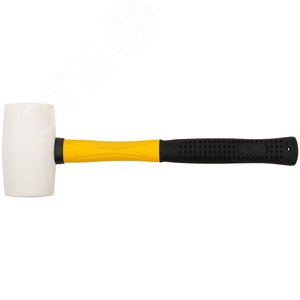 Киянка резиновая белая, фиберглассовая ручка 50 мм (340 гр) 45502 FIT