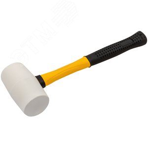 Киянка резиновая белая, фиберглассовая ручка 50 мм (340 гр) 45502 FIT - 2