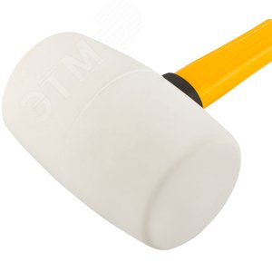 Киянка резиновая белая, фиберглассовая ручка 60 мм (450 гр) 45503 FIT - 4