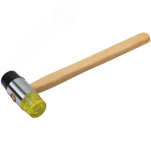 Молоток-киянка сборочный пластиковый, деревянная ручка 35 мм - фото 2