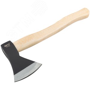 Топор кованая усиленная сталь, деревянная полированная ручка 600 гр - фото 2