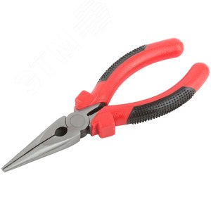 Тонконосы ''Стандарт'', красно-черные пластиковые ручки, полированная сталь 165 мм - фото 2