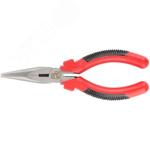 Тонконосы ''Стандарт'', красно-черные пластиковые ручки, полированная сталь 165 мм - фото 4