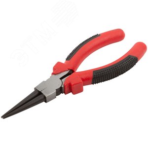 Круглогубцы ''Стандарт'', красно-черные пластиковые ручки, полированная сталь 165 мм 48445 FIT - 3