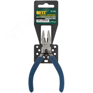 Плоскогубцы комбинированные ''мини'', синие ручки 120 мм - фото 3