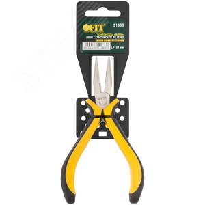 Тонконосы ''мини'' Профи, никелированное покрытие, черно-желтые мягкие ручки 125 мм - фото 3