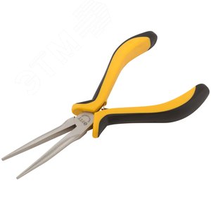 Тонконосы ''мини'' удлиненные Профи, никелированное покрытие, черно-желтые мягкие ручки 150 мм - фото 2