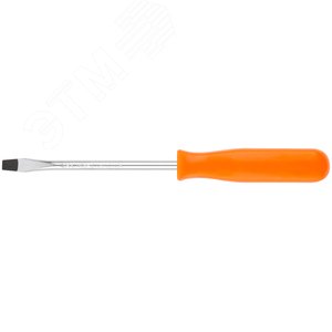 Отвертка ''Эконом'', CrV сталь, пластиковая оранжевая ручка 6х100 мм SL
