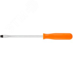 Отвертка ''Эконом'', CrV сталь, пластиковая оранжевая ручка 8х150 мм SL