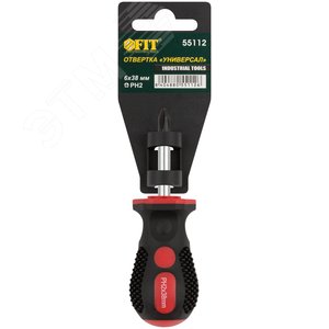 Отвертка ''Универсал'', CrV сталь, прорезиненная ручка, Профи 6х38 мм РН2 - фото 3