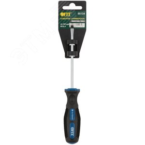 Отвертка ''Универсал'', CrV сталь, прорезиненная ручка, Профи 4х100 мм SL - фото 3