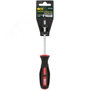 Отвертка ''Универсал'', CrV сталь, прорезиненная ручка, Профи 5х100 мм РZ1 - фото 3