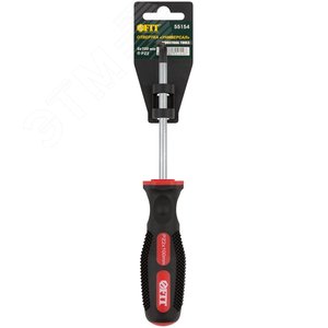 Отвертка ''Универсал'', CrV сталь, прорезиненная ручка, Профи 6х100 мм РZ2 - фото 3