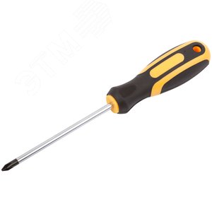 Отвертка ''Контур'', CrV сталь, прорезиненная ручка 5х100 мм РН1 - фото 2