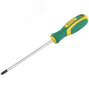 Отвертка ''Контур'', CrV сталь, прорезиненная ручка 6х150 мм РН2 - фото 2