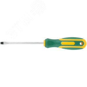 Отвертка ''Контур'', CrV сталь, прорезиненная ручка 5х100 мм SL - фото 1