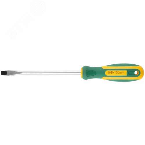 Изображение товара Отвертка ''Контур'', CrV сталь, прорезиненная ручка 8х150 мм SL (шт)