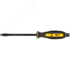 Отверткa ударная, сталь S2, шестигран.жало, боек под ключ, прорезиненная ручка, Профи 8х150 мм SL - фото 1