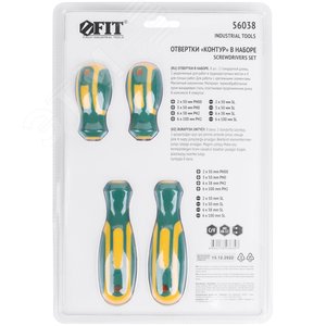 Отвертки ''Контур'', CrV сталь, прорезиненные ручки, 4 шт. + отвертки для точных работ 4 шт., блистер, набор 8 шт. - фото 4