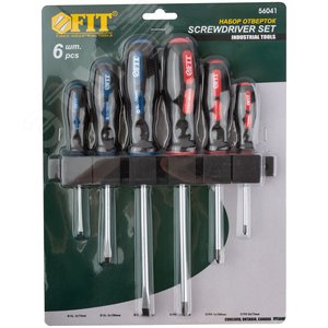 Отвертки ''Универсал'' Профи, CrV сталь, прорезиненные ручки, на держателе, набор 6 шт - фото 2