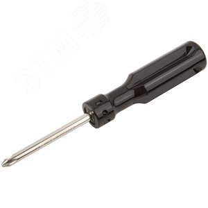 Отвертка переставная, CrV сталь, черная пластиковая ручка 6х70 мм PH2/SL6 56204 FIT - 2