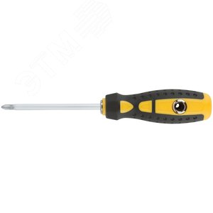 Изображение товара Отвертка с переставным жалом Профи, прямая и Т-обр., CrV сталь, прорезин.ручка, 6х130 мм РН2/SL6 (шт)