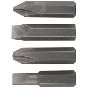 Биты для ударной отвертки CrV набор 4 шт 36 мм - фото 1