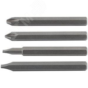 Биты для ударной отвертки CrV набор 4 шт 75 мм - фото 5