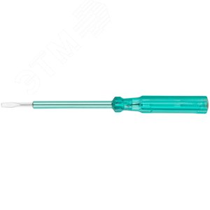 Изображение товара Отвертка индикаторная, зеленая ручка, 100-500 В, 190 мм (шт)